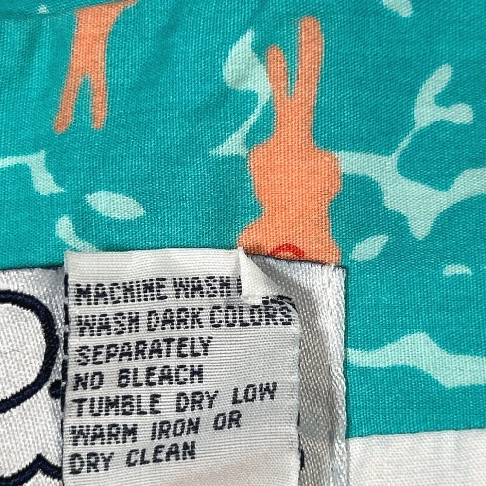 Lilly Pulitzer Womens Skirt Teal Fish Coral Print Mini Cotton Art A-Line Sz 10P